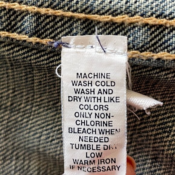 Vintage Y2K 2002 GAP Denim Jacket Size Small 100% Cotton Hong Kong - Picture 7 of 7